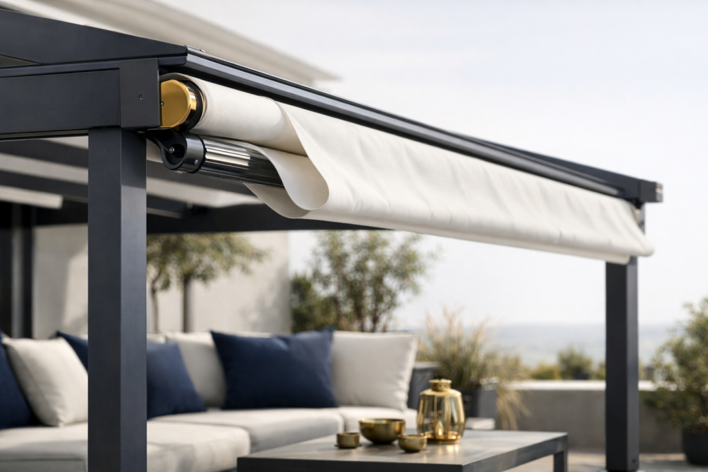 Pergola à toile enroulable : prix et simulateur