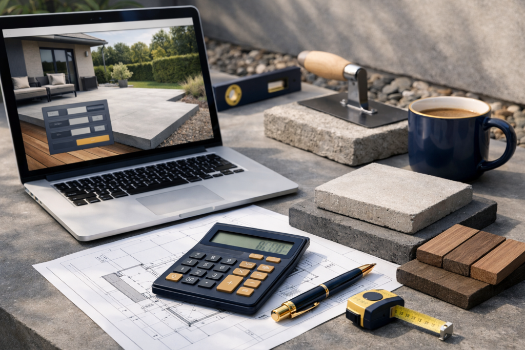 Béton pour terrasse : prix et simulateur