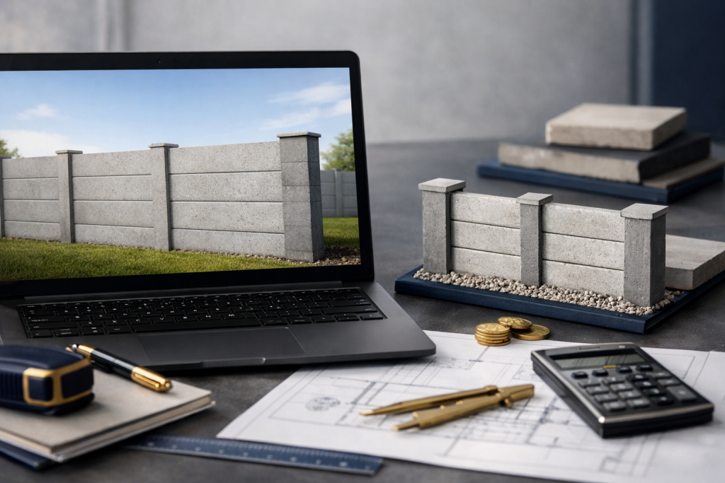 Clôture en béton : prix et simulateur
